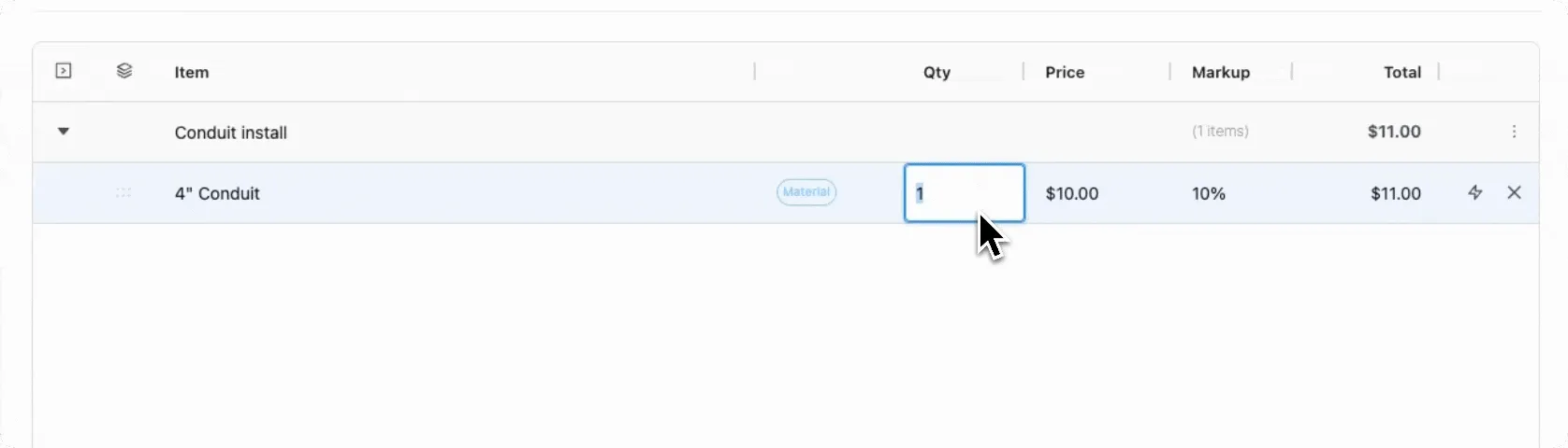 One-click auto-calculate labor in the VoltPro estimate editor